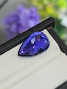 La mejor calidad, 19,05 Ct, tanzanita, pera, piedra preciosa suelta facetada, Color azul real, lupa SD, corte Natural limpio - Product Image 3