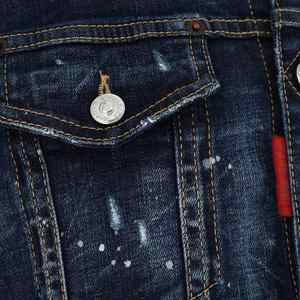 2024 veste en jean personnalisée de haute qualité pour hommes style de rue populaire nouveau design à la mode veste d'hiver unie vente chaude Service OEM - Product Image 2