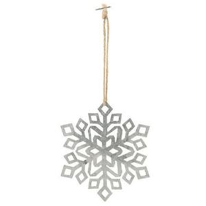 Navidad Color plata Metal Acrílico Copo de nieve Árbol de Navidad Decoraciones Suministros Adornos colgantes - Product Image 4
