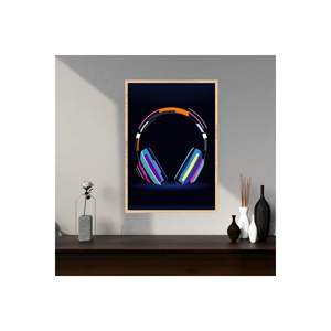 Large Size 70x50cm MDF Table with Colorful Faded Quality Printing <b>Frame</b> Music Headset Office Decor & Accessory - Product Image 3