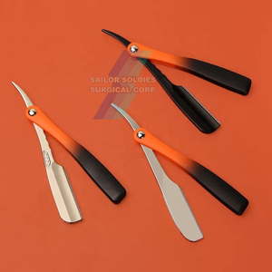 Suministros de peluquero personalizados, maquinilla de afeitar profesional de corte recto para peluquero, maquinilla de afeitar de una sola hoja con logotipo personalizado - Product Image 4