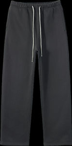 Pantalons de survêtement d'hiver unisexes à taille haute, coupe ample, jambe droite, en molleton français, légers, de haute qualité, avec cordon de serrage, vente chaude - Product Image 3