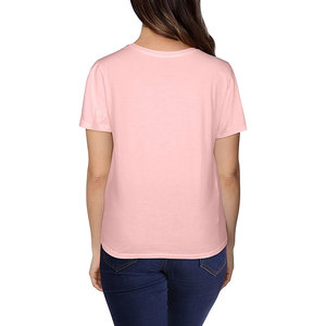 Camiseta informal de alta calidad para mujer, OEM, Impresión de logotipo personalizado, diseño ecológico, precio bajo - Product Image 6