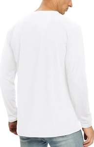 T-shirts à manches longues pour hommes à séchage rapide doux Durable 100% coton toile tissu Vintage mode de vie actif de haute qualité fabriqué au Pakistan - Product Image 3