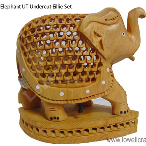 Estatuilla de elefante Vintage hecha a mano de madera tallada, estatua de madera de elefante de tronco para buena suerte, decoración y regalos para el hogar - Product Image 3