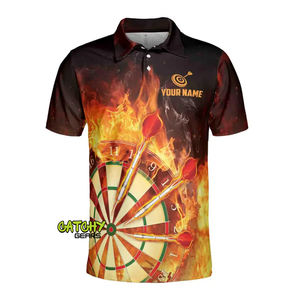 Polos unisexes à sublimation personnalisée, design gratuit, vêtements de sport d'équipe pour adultes imprimés sur tissu en polyester - Product Image 2