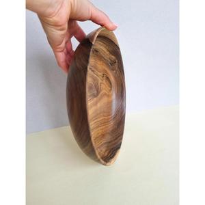 Tazón de madera con acabado liso para ensalada, fideos, pasta y golosinas sabrosas - Product Image 4
