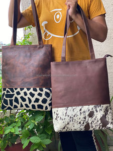 Sac fourre-tout en cuir véritable pour femmes sac à main en cuir de vachette lisse personnalisé conception en gros sacs à main de luxe - Product Image 5