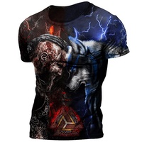 Camisetas de Manga Corta para Hombre, Transpirables, Personalizables, con Estampado de Calavera 3D Vintage, Estilo Hip Hop, Cuello Redondo, Talla Grande, Gran Venta de Verano