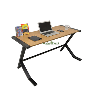 SB010a Japanese-Style <b>Simple</b> Bamboo and Wood Computer <b>Desk</b> with Legs 120x60x75 (cm) - Product Image 1