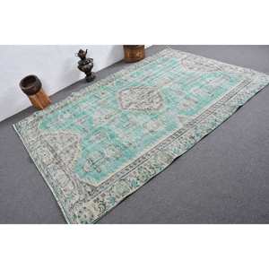 พรมขนสัตว์ตุรกี8.5ft วินเทจ6 x ดีไซน์การเย็บปะติดปะต่อกันสีฟ้าและสีเบจเทคนิคสานเรียบสำหรับตกแต่งห้องนั่งเล่นกว้าง4เมตร - Product Image 2