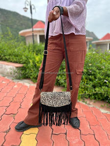 กระเป๋าสะพายพาดลำตัวหนังแท้พิมพ์ลายสัตว์สไตล์ตะวันตกใหม่ - Product Image 5