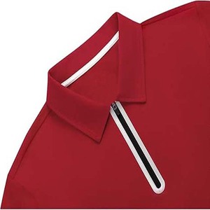 Suéter Masculino de Manga Corta, Corte Ajustado, con Cierre y Cuello Polo, Color Granate - Product Image 6