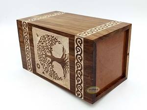 Funeral Supplies Cremation <b>Memory</b> Collector / for Adult & Ashes / Tree and Birds with White Design Ash box Suitable for Cemetery - Product Image 5