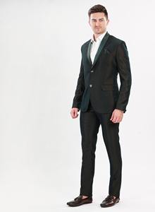 La Scoot Designer Hombres 2 piezas Poliéster Viscosa Estilo Jodhpuri Traje de fiesta Ajuste regular Botón de un solo pecho Volar Longitud larga - Product Image 2