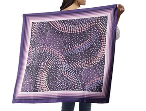 Handmade Luxurious Poly <b>Silk</b> Scarves Square Printed <b>Shawls</b> Fouta Adding Elegance to Any Outfit Made in India - Product Image 4