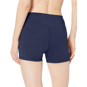 Pantalones cortos ajustados personalizados para mujer, ropa de calle transpirable de longitud corta con logotipo bordado personalizado, cintura alta, alta calidad - Product Image 5