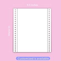 Papier autocopiant NCR CB CFB 2 plis 9,5x11 241x280mm continu pour ordinateur, perforé pour factures