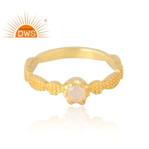 แหวนพลอยโอปอลจากเอธิโอเปียธรรมชาติชุบทอง18K จาก925เงินสเตอร์ลิง - Product Image 3