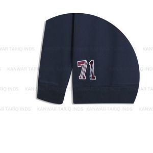 เสื้อฮู้ดผ้าเฟรนช์เทอร์รี่สำหรับผู้ชายเสื้อครอปโอเวอร์ไซส์แบบมีซิปสีพื้น350 GSM - Product Image 5