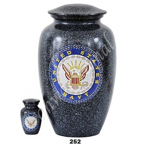Urna de cremación militar de la Marina de los Estados Unidos para cenizas humanos - Product Image 1