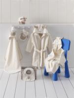 Ensemble de bain pour bébé en coton biologique tissé OEM, écologique, durable et moderne, avec broderie d'animaux mignons