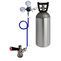 Régulateur de pression de bière CO2 à double manomètre CGA320 0-60 PSI avec vanne d'arrêt manuelle en laiton pour Kegerator