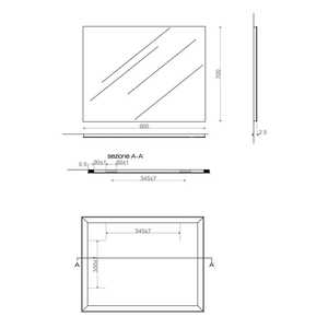 Specchio da Bagno Rettangolare Reversibile con Cornice di Supporto Koricini 90x70 Cm - Product Image 5