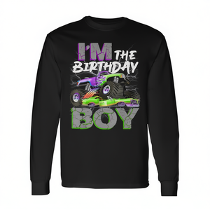 T-shirt a maniche lunghe coordinata per la festa di compleanno del bambino, ideale per la famiglia, abbigliamento promozionale per feste - Product Image 2