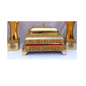 Réchaud à buffet doré avec couvercle hydraulique à roulettes, écran tactile numérique, qualité supérieure, équipement de buffet d'hôtel - Product Image 4