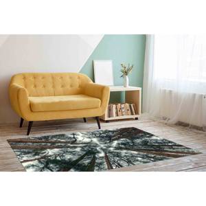 Tree Landscape Printed <b>Rug</b>: Farmhouse Decor, Easy Clean, <b>Outdoor</b> Use,Velvet <b>Rug</b> - Product Image 3