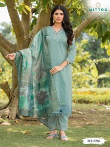 Ensemble Kurtis de 3 pièces de créateur avec un style élégant, idéal pour les tenues de fête au quotidien, les occasions spéciales dans les looks de mode à la mode - Product Image 4