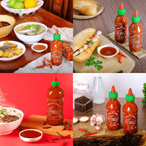 Salsa Sriracha Natural de Chile Fresco, 255g (9oz), Condimento Saludable para Mojar, en Botella, Empaque a Granel, Superventas - Product Image 1