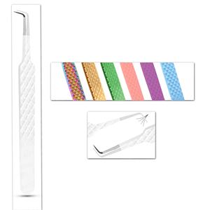 Pince à cils en acier inoxydable japonaise faite à la main Points pointus Volume Type de pointe Outil de beauté Prix raisonnable dans l'emballage de la boîte - Product Image 3