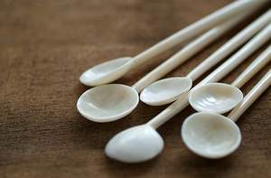 CORNE Couverts de style animal unique Cuillère en corne de buffle naturelle polie Design unique pour la décoration de table de restaurant - Product Image 6