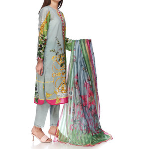 Shalwar kameez-vestido de 3 piezas bordado, prenda informal paquistaní para mujer, 2023 - Product Image 2