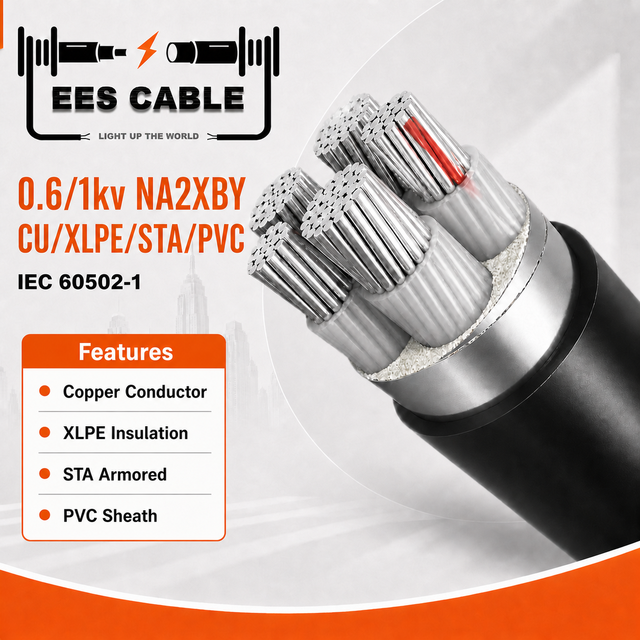 0.6/1kV Aluminum Conductor XLPE Insulated Steel Tape Armored PVC Sheathed Power Cable IEC Standard YJLV22