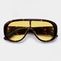 LBASHADES Lunettes de soleil tendance surdimensionnées Y2K, protection UV400, pour femmes et hommes, logo personnalisé, verres monobloc, OEM ODM