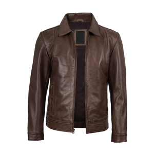Vintage Distressed Embossed Logo <b>Zip</b>-<b>up</b> <b>Jacket</b> Genuine Leather College Bomber for Men Streetwear Canvas Fabric <b>Jacket</b> for Men - Product Image 6