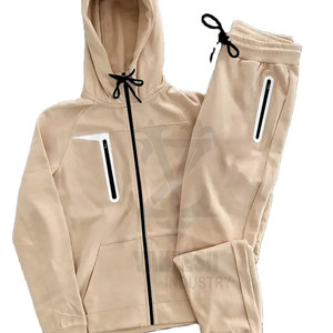 Vêtements de sport deux pièces avec fermeture éclair pour hommes, survêtement d'entraînement, survêtement d'hiver, ensemble de vêtements de sport - Product Image 2