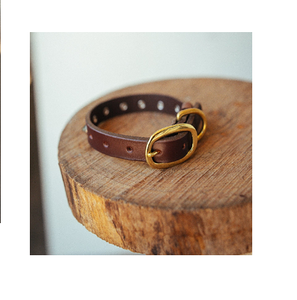 Col clouté classique-20mm-Cognac - Product Image 6