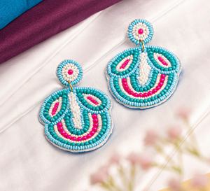 Pendientes de Cuentas con Diseño Floral para Mujer, Pendientes Personalizados con Múltiples Cuentas, Joyería Festiva para Mujer, Mejor Precio - Product Image 2