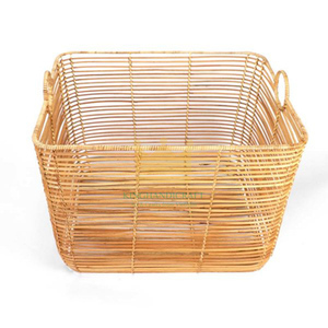 Best Sale Rectangle Rattan Storage <b>Baskets</b> Wholesale Customized Size Eco-Friendly High Quality - Product Image 1