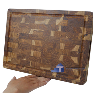 Tabla de cortar de madera de teca de veta final, la más vendida, ecológica y sostenible, 1.5 cm de grosor, fabricante de Vietnam, marca Thanhtungthinh - Product Image 3
