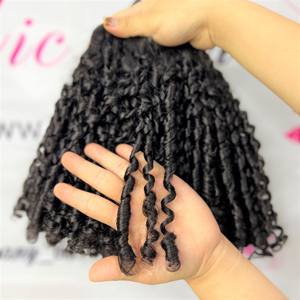 PRECIO DE FÁBRICA ONDULADO RIZADO NATURAL NEGRO 100% CUTÍCULA VIRGEN ALINEADA LISA SEDA DE EXTENSIONES DE CABELLO HUMANO DONANTE DE FÁBRICA - Product Image 4