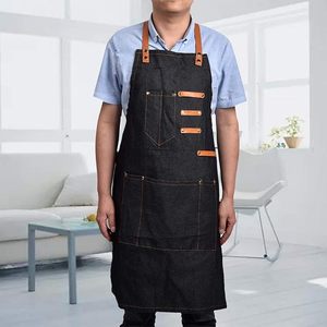 Jeans Bib Salon Styling Cloth Barber Cape Hairdresser Apron for Haircut <b>Shawl</b> & Hair Coloring Print Logo - Product Image 2