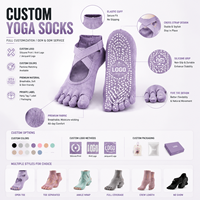 Chaussettes de yoga personnalisées OEM, chaussettes antidérapantes avec logo personnalisé, fabricant de chaussettes de Pilates à marque privée