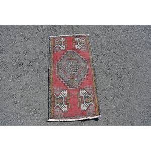 Tapis Vintage Turc Large de 17X32 Pieds Style Ethnique Rouge Gris Patchwork Design Laine PP 10mm Latex Couloir Rectangle Tapis de Chambre - Product Image 1