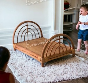 Meilleur prix nouveau-né photographie accessoires Studio décoration lit en bois massif bébé détachable bébé lit en bois massif - Product Image 5