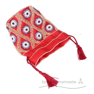 Borsa Fusion con marsupio artigianale realizzata a mano | Borsa artigianale tradizionale e moderna con perline ricamata | Malocchio-protezione-Charm Design - Product Image 1